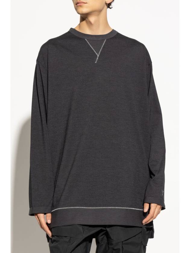 Y-3 Long Sleeve T-Shirt, Unisex, Grey - Y-3 - BALAAN 5