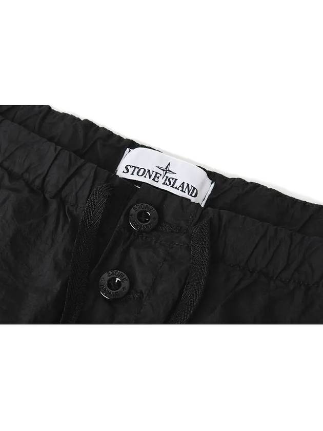 Patch Logo Nylon Swim Shorts Black - STONE ISLAND - BALAAN 4