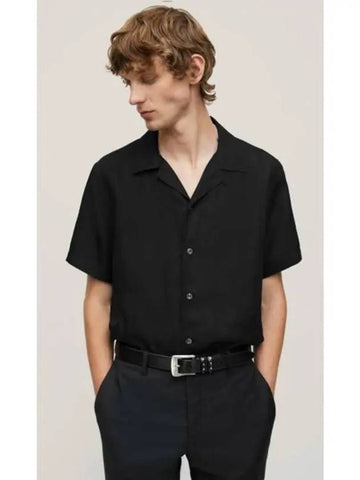 Danny Linen Shirt W706Y2 001 Natural Black - JOHN VARVATOS - BALAAN 1