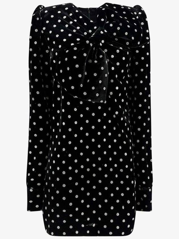 23 fw Velvet Dress WITH Lurex POLKADOTS Motif BF0R9081VD93EAC B0650786957 - BALMAIN - BALAAN 1