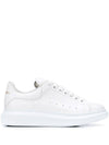 Oversized Leather Tab Low Top Sneakers White - ALEXANDER MCQUEEN - BALAAN 3