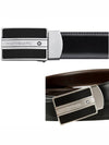 Classic Reversible Leather Belt Black - MONTBLANC - BALAAN 5