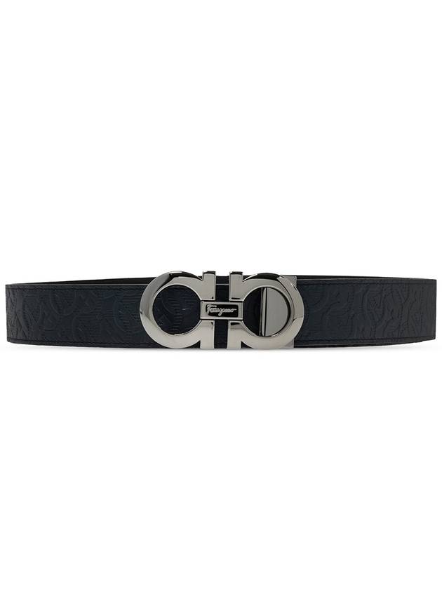 FERRAGAMO Branded Belt, Men's, Grey - SALVATORE FERRAGAMO - BALAAN 1