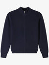 Heath Rib Wool Zip-Up Cardigan Navy - A.P.C. - BALAAN 2