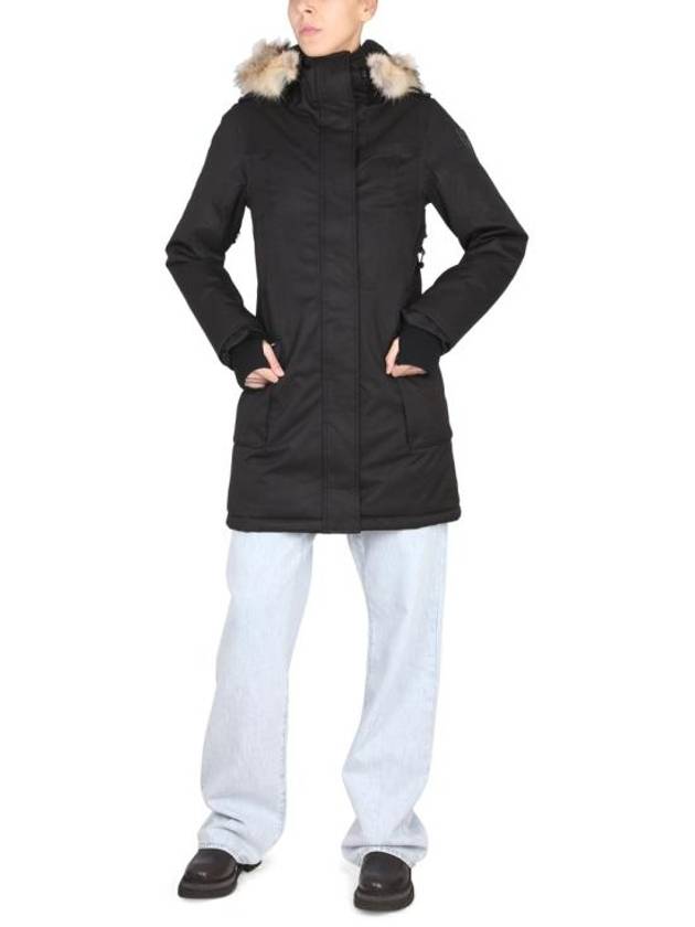 Women's Abby Hooded Fur Long Parka Black - NOBIS - BALAAN 3