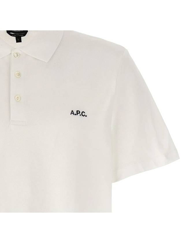 Carter Cotton Polo Shirt White - A.P.C. - BALAAN 4