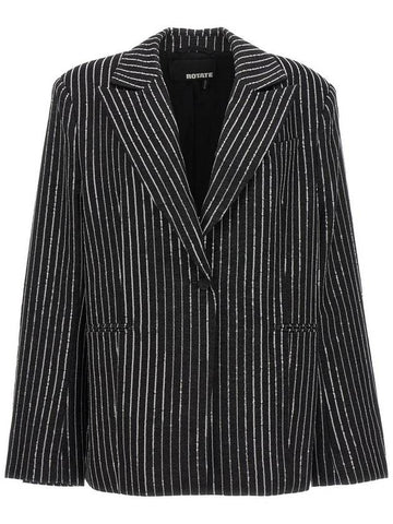 Rotate Birger Christensen Sequin Pinstripe Blazer - ROTATE - BALAAN 1