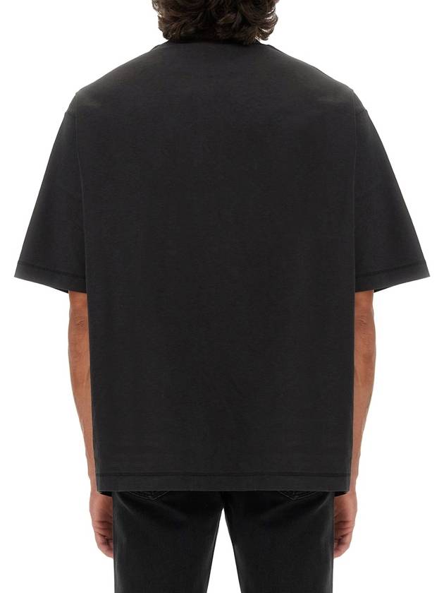 Script Print Cotton Short Sleeve T-Shirt Black - GUCCI - BALAAN 4