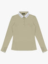 Drew Yokoeri Pique Long Sleeve T-Shirt DF41LT04BEIGE - DRUH GOLF - BALAAN 1