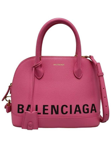 Women s 518873 Pink Leather Bill Top Tote Bag Strap - BALENCIAGA - BALAAN 1