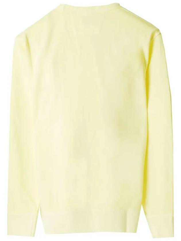 Men's Cotton Resist Dyed Sleeve Logo Sweatshirt Pastel Yellow - CP COMPANY - BALAAN 4