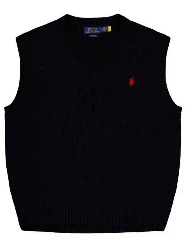 POLO RALPHLAUREN pony logo embroidered knit vest 710A33366001 - POLO RALPH LAUREN - BALAAN 1