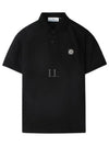 Pique Stretch Cotton Short Sleeve Polo Shirt Black - STONE ISLAND - BALAAN 2