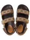 Double G Canvas Sandals Beige - GUCCI - BALAAN 3