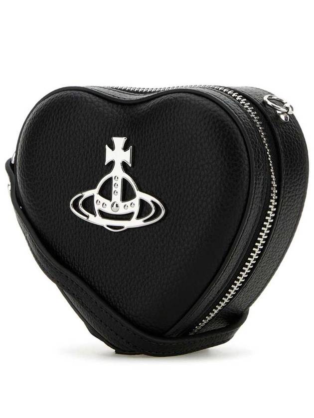 Logo Mini Heart Cross Bag Black - VIVIENNE WESTWOOD - BALAAN 3