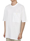 Pocket Back Logo Patch Cotton Short Sleeve T-Shirt White - TEN C - BALAAN 3