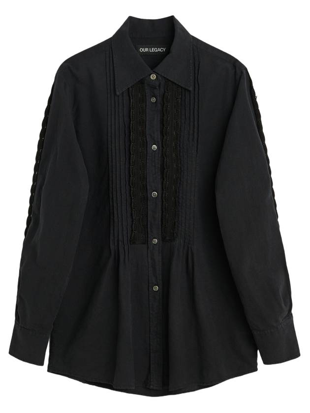 Sincere Pleated Kitchen Weave Shirt Black - OUR LEGACY - BALAAN 2