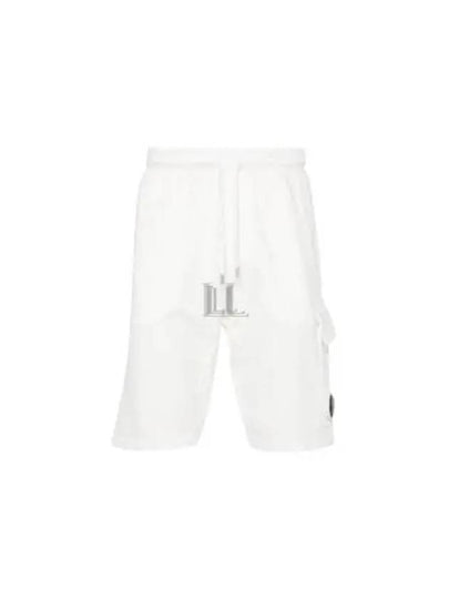 Light Fleece Utility Shorts White - CP COMPANY - BALAAN 2