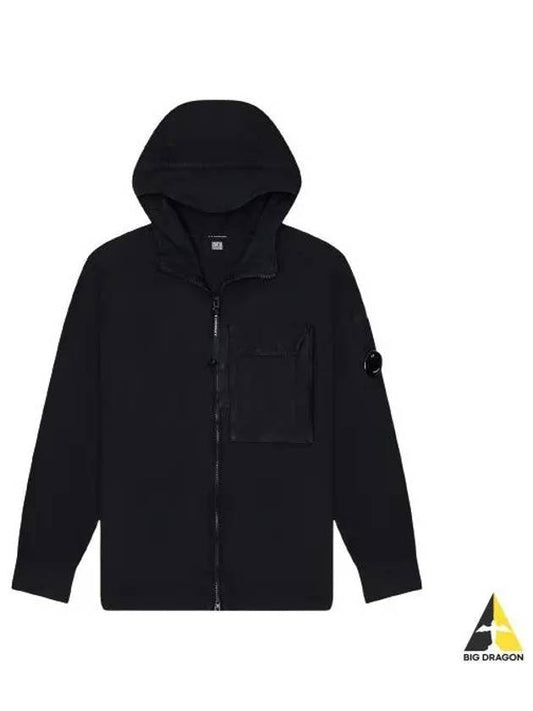 Ottoman Hooded Long Sleeve Shirt Black - CP COMPANY - BALAAN 2