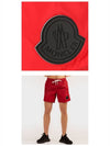 Men's Logo Patch Drawstring Swim Shorts Red - MONCLER - BALAAN 6