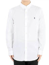 Embroidered Pony Logo Long Sleeve Shirt White - POLO RALPH LAUREN - BALAAN 3