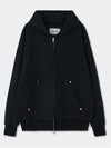 Round Patch Hoodie Zip Up Black - KINETO - BALAAN 3