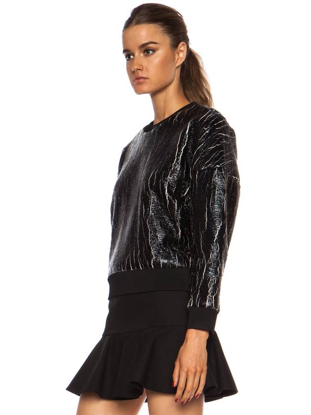 Cracked Coat Cropped Poly Sweatshirt - 3.1 PHILLIP LIM - BALAAN 3