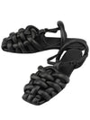 Cabersa Padded Fisherman Sandals Black - HEREU - BALAAN.