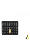 Lola Small Quilted Leather Folding Wallet Black Light Gold - BURBERRY - BALAAN 2