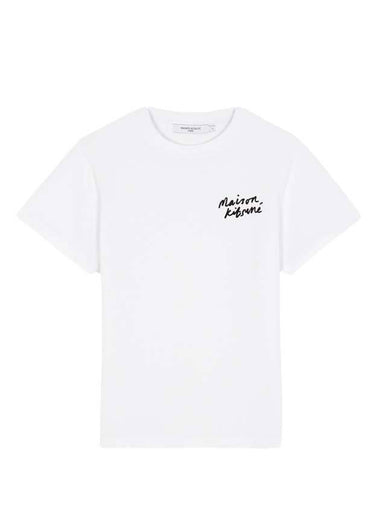 Mini Handwriting Classic Short Sleeve T-Shirt White - MAISON KITSUNE - BALAAN 1