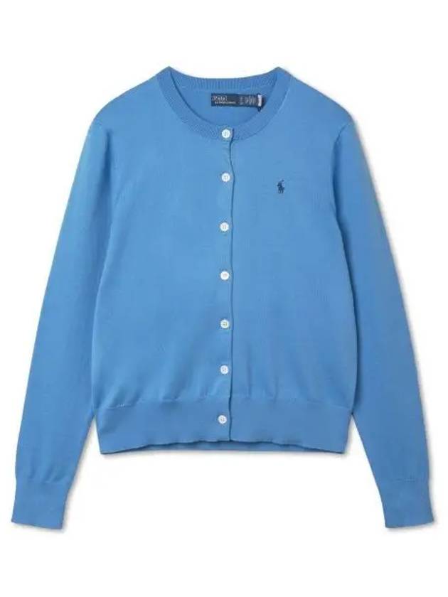 W cotton blend cardigan blue - POLO RALPH LAUREN - BALAAN 2