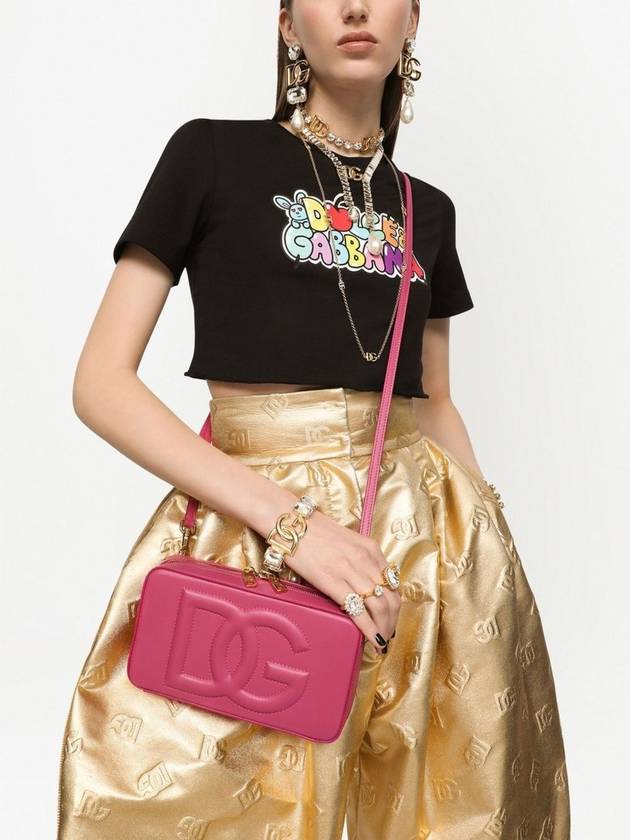 logo leather cross bag pink - DOLCE&GABBANA - BALAAN 3