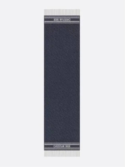 Oblique Cashmere Muffler Navy - DIOR - BALAAN 2