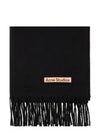 Logo Fringe Cashmere Muffler Black - ACNE STUDIOS - BALAAN 2