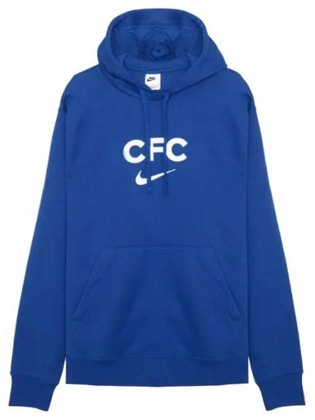 Chelsea Club Fleece Over Hoodie Blue - NIKE - BALAAN 1