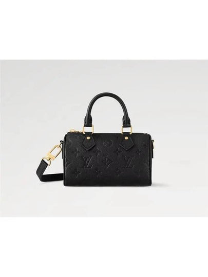 Nano Speedy Monogram Leather Tote Bag Black - LOUIS VUITTON - BALAAN 2