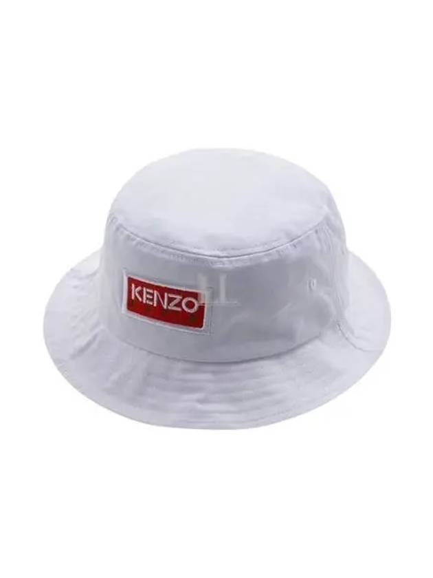 Logo Paris Sun Patch Cotton Bucket Hat White - KENZO - BALAAN 2