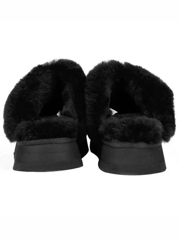 Women's Diskett Fleece Platform Slippers Black - UGG - BALAAN 3