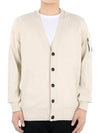 Lens Cotton Cardigan Beige - CP COMPANY - BALAAN 3