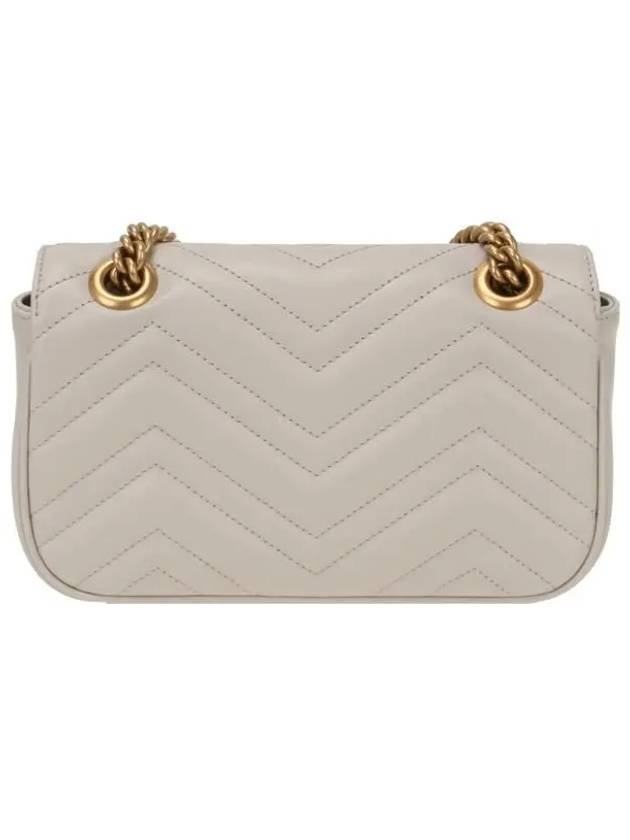 GG Marmont Mini Shoulder Bag Light Grey - GUCCI - BALAAN 4