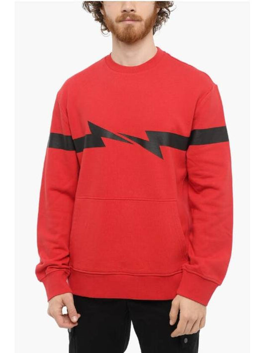 Horizontal Bolt Sweatshirt Red - NEIL BARRETT - BALAAN 1