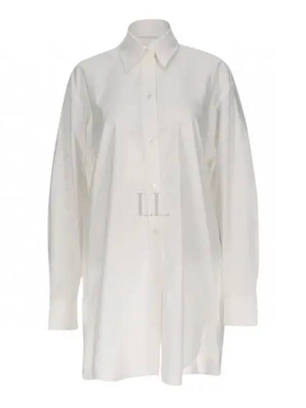 Cylvany Maxi Long Sleeve Shirt White - ISABEL MARANT - BALAAN 2