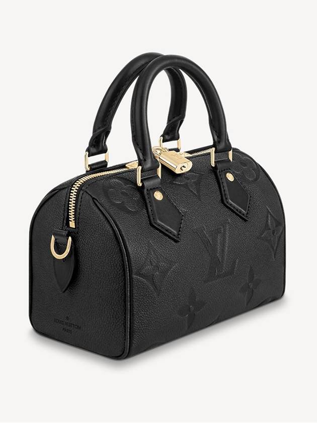 Speedy Bandouliere 20 Monogram Empreinte Strap Tote Bag Black - LOUIS VUITTON - BALAAN 3