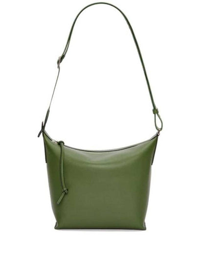 Small Cubi Supple Smooth Calfskin Jacquard Cross Bag Olive - LOEWE - BALAAN 2