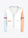 Funmix Cotton ArmBand V-Neck Cardigan - THOM BROWNE - BALAAN 2