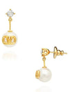 V Logo Signature Earrings Gold - VALENTINO - BALAAN 5