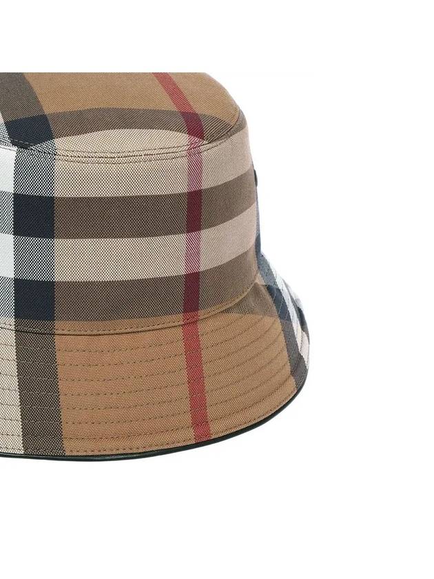 checked cotton bucket hat - BURBERRY - BALAAN 5