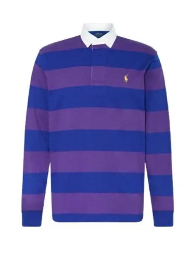 Striped Polo Shirt Purple Royal - POLO RALPH LAUREN - BALAAN 2