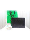 Intrecciato half zip black clutch 607479 - BOTTEGA VENETA - BALAAN 5