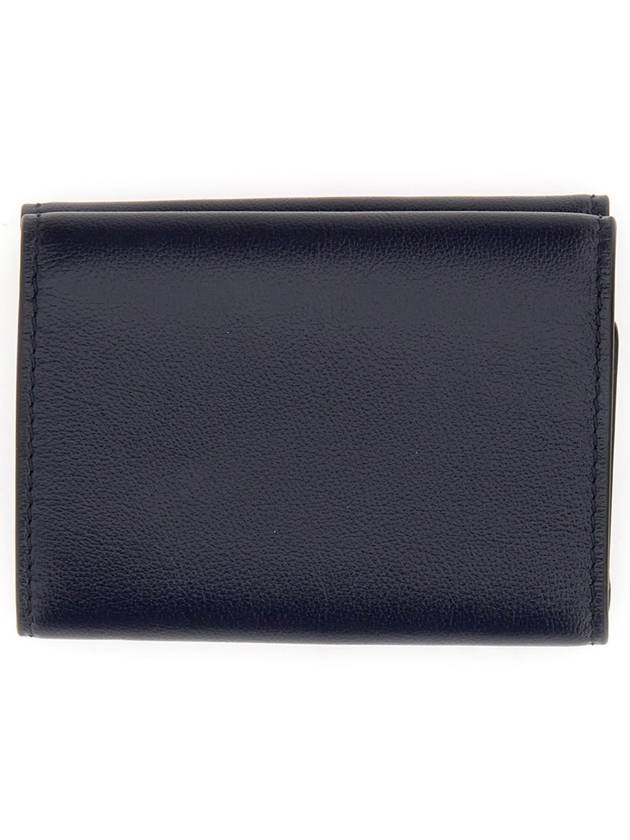 Men's Compact Tri-Fold Leather Half Wallet Black - MARNI - BALAAN 4